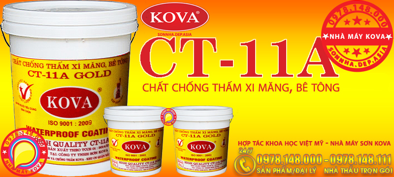 KOVA CT11A - Sơn chống thấm KOVA xi măng, bê tông tốt nhất