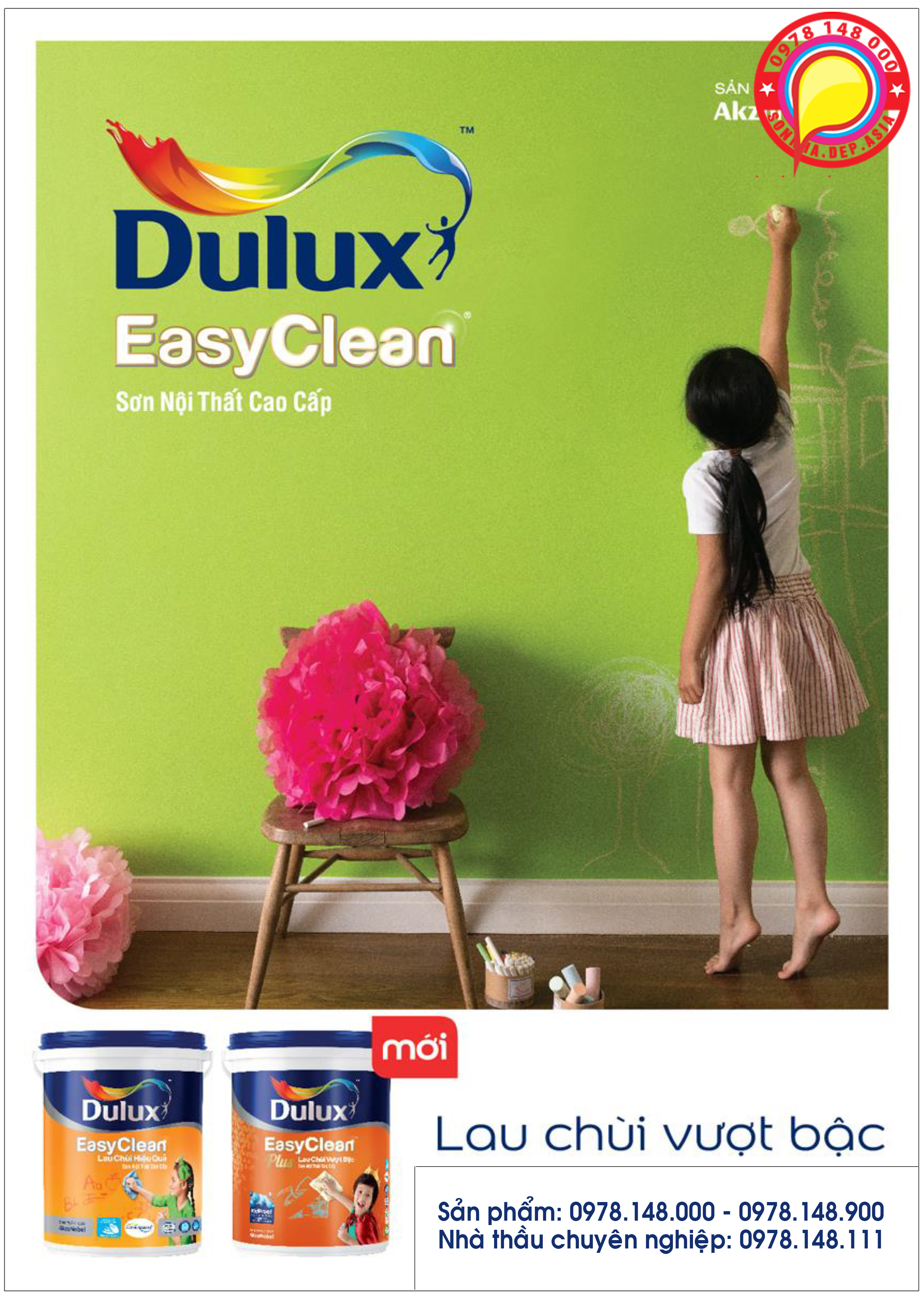 Bảng màu sơn Dulux Easy Clean 01/04
