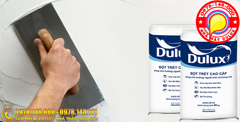Bột trét Matit Dulux dùng chung trong nhà và ngoài nhà
