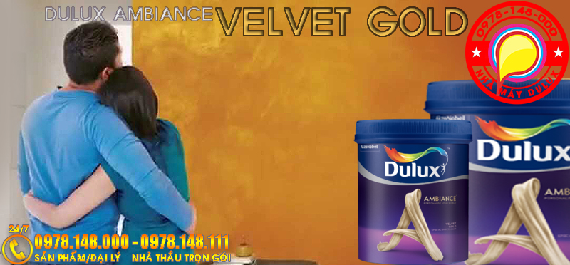 Dulux Ambiance Velvet Gold - Sơn hiệu ứng nhung vàng