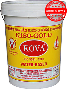 sơn KOVA K180 GOLD - Sơn màu pha sẵn không bóng trong nhà