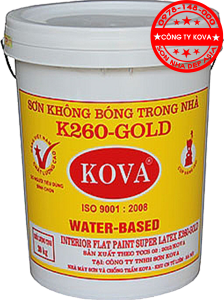 sơn KOVA K260 GOLD - sơn KOVA không bóng trong nhà 224x300