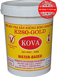 sơn KOVA K289 GOLD không bóng pha sẵn màu nhạt 224x300