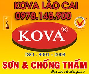 Đại lý sơn KOVA chính hãng tại LÀo Cai Bình Minh