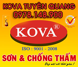 Đại lý sơn KOVA chính hãng Tuyên Quang 0978148900